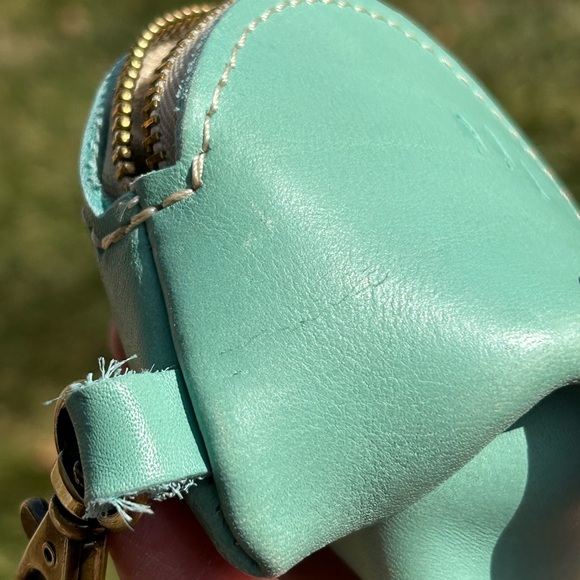 Portland Leather Goods Mint Green Fortune Cookie Pouch Bag Organizer Keychain - Picture 16 of 16